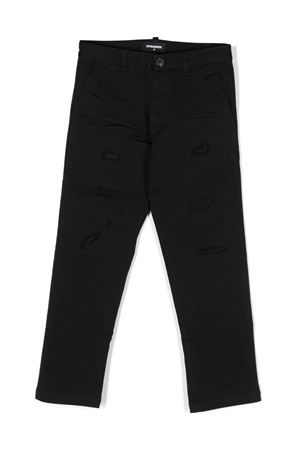 Jeans in cotone stretch nero DSQUARED KIDS | DQ1748D0A4SDQ900